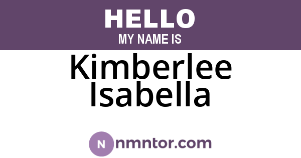 Kimberlee Isabella
