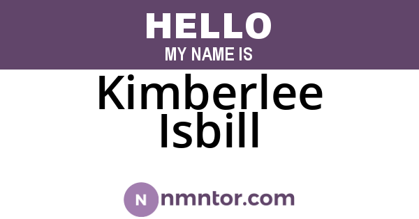 Kimberlee Isbill