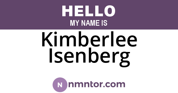Kimberlee Isenberg