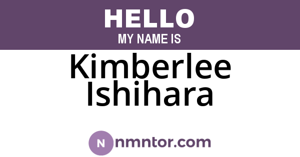 Kimberlee Ishihara