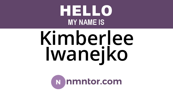 Kimberlee Iwanejko