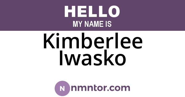Kimberlee Iwasko