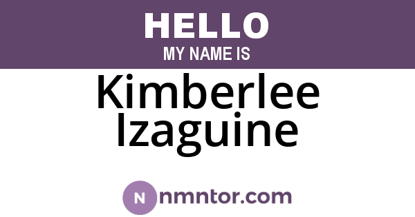Kimberlee Izaguine