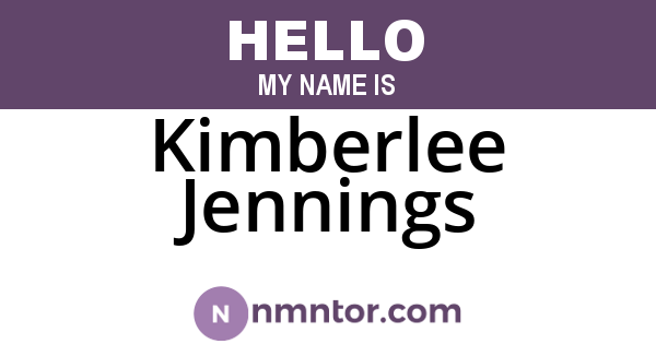 Kimberlee Jennings