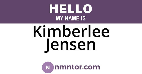 Kimberlee Jensen