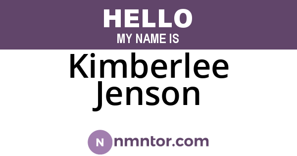 Kimberlee Jenson