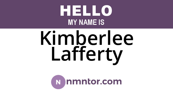 Kimberlee Lafferty