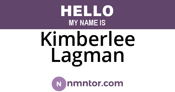 Kimberlee Lagman