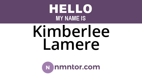 Kimberlee Lamere