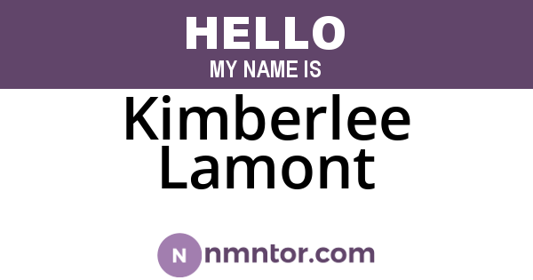 Kimberlee Lamont