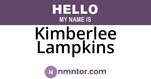 Kimberlee Lampkins
