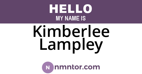 Kimberlee Lampley