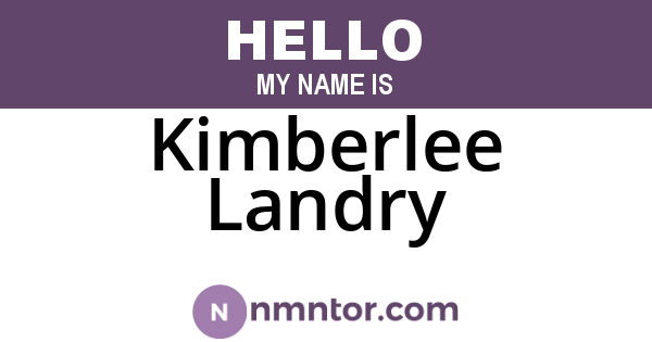 Kimberlee Landry