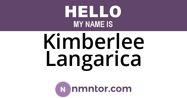 Kimberlee Langarica