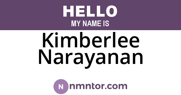 Kimberlee Narayanan