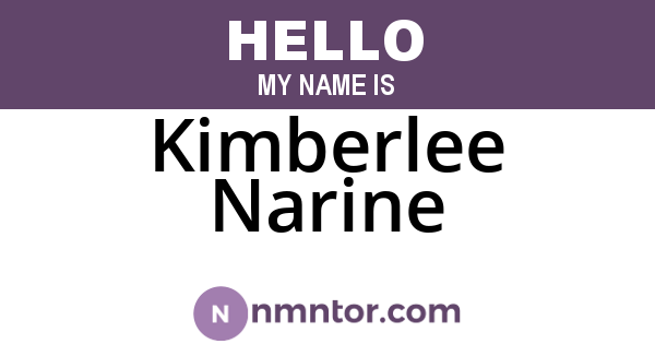 Kimberlee Narine