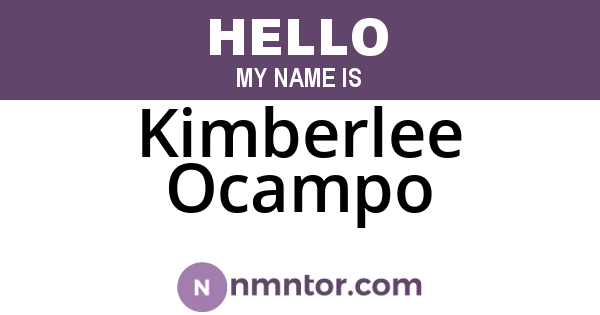Kimberlee Ocampo