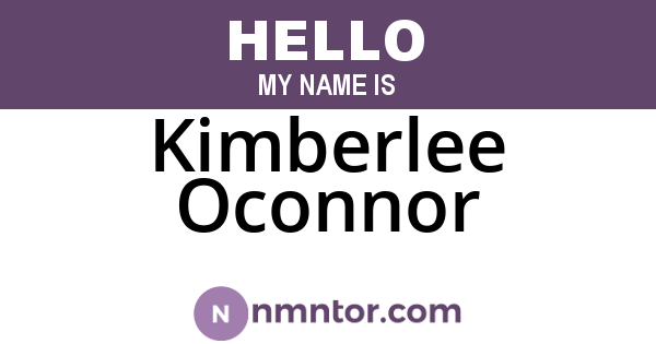 Kimberlee Oconnor