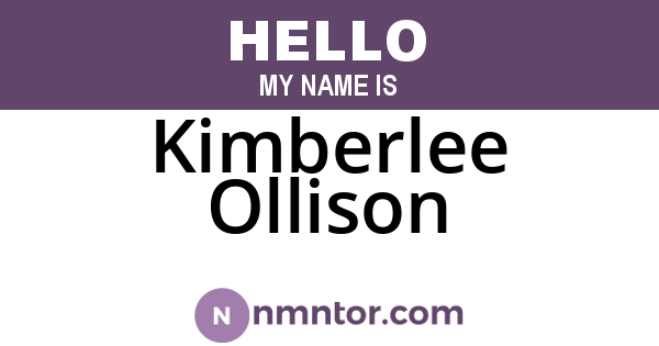 Kimberlee Ollison
