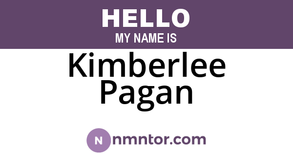 Kimberlee Pagan