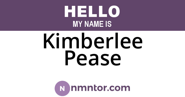 Kimberlee Pease