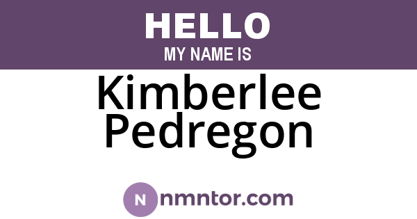 Kimberlee Pedregon