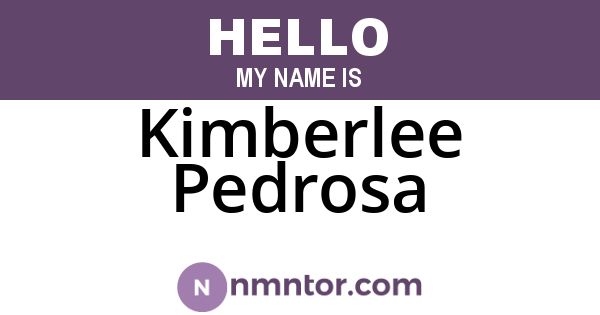 Kimberlee Pedrosa