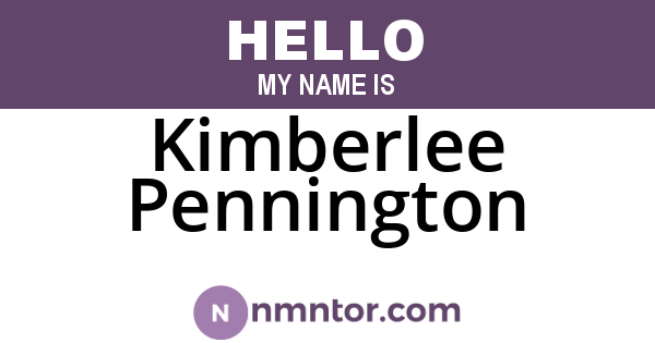 Kimberlee Pennington