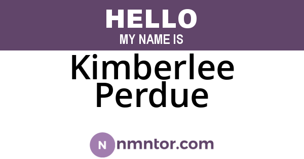 Kimberlee Perdue