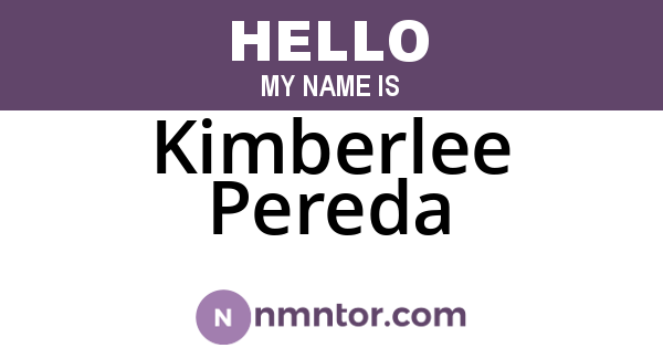 Kimberlee Pereda