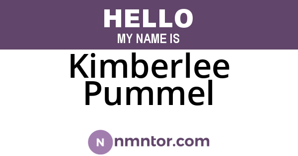 Kimberlee Pummel