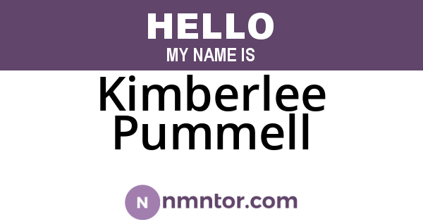 Kimberlee Pummell