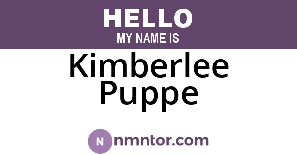Kimberlee Puppe