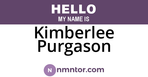 Kimberlee Purgason