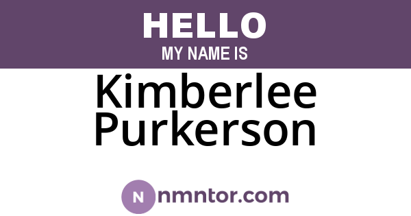 Kimberlee Purkerson