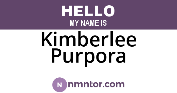 Kimberlee Purpora