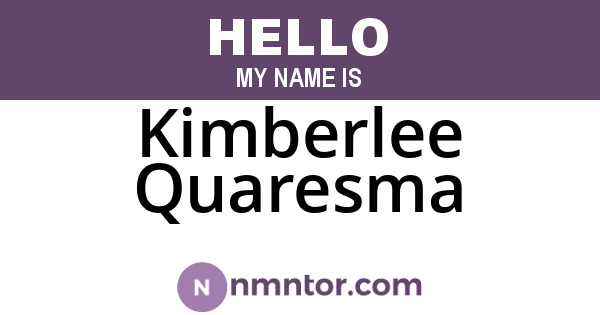 Kimberlee Quaresma