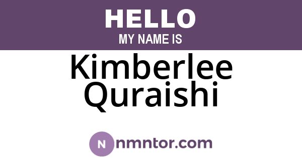 Kimberlee Quraishi