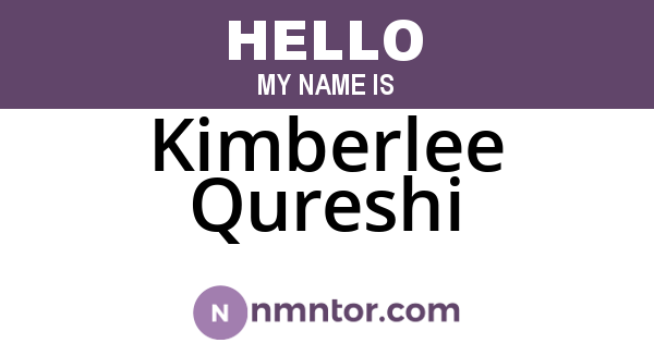 Kimberlee Qureshi