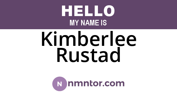 Kimberlee Rustad