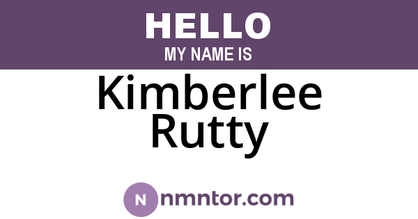 Kimberlee Rutty