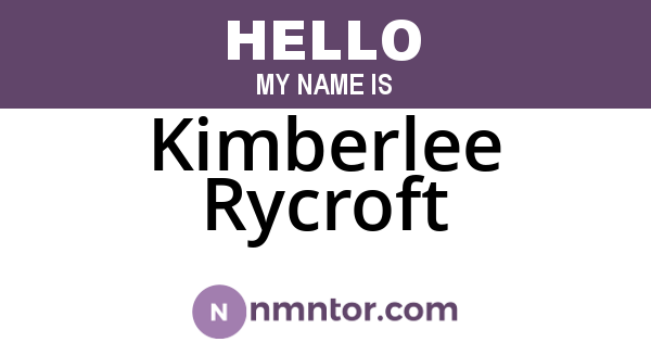 Kimberlee Rycroft