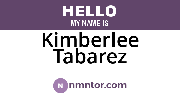 Kimberlee Tabarez