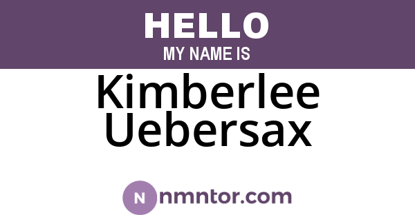 Kimberlee Uebersax
