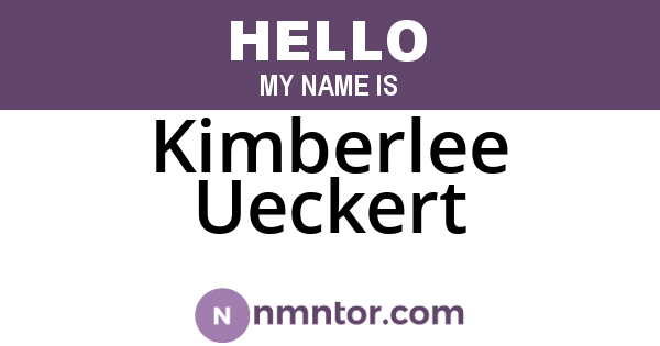 Kimberlee Ueckert