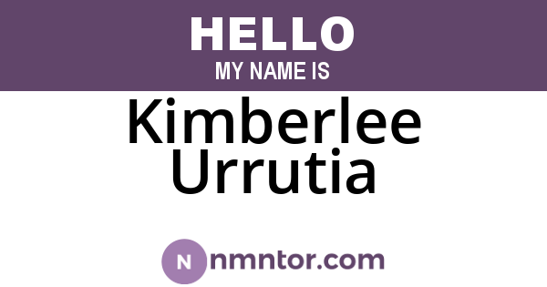 Kimberlee Urrutia