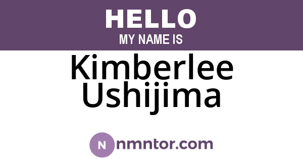 Kimberlee Ushijima