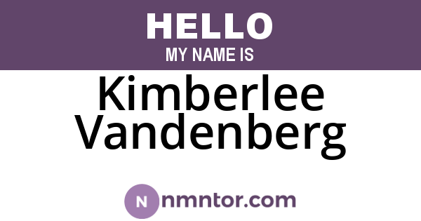 Kimberlee Vandenberg