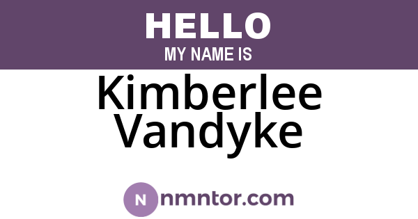 Kimberlee Vandyke