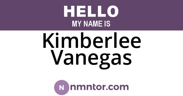 Kimberlee Vanegas